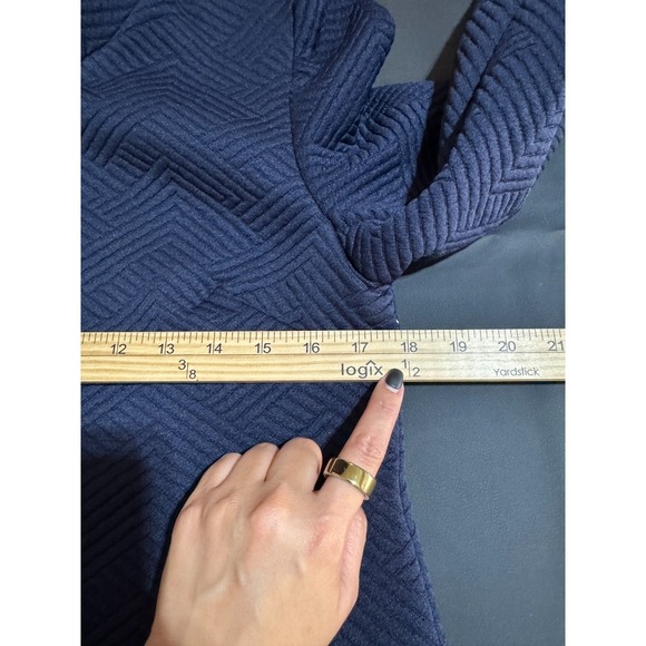 Chico's Travelers Navy Open Front Blazer Jacket Small 4 6 Travel NWOT Minimalist - Picture 5 of 9